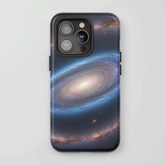 Galaxy Design For All iPhone Series Tough Phone Case Space Theme Blue Finish