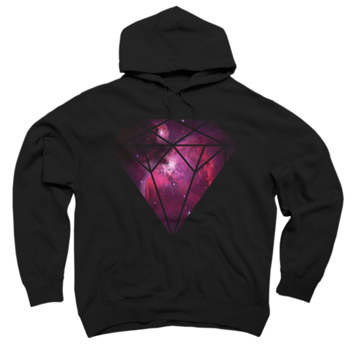 Galaxy Diamond Black Graphic Pullover Hoodie Design By Humans L