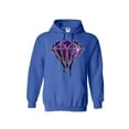 thumbnail image 1 of Galaxy Diamond Bleeding Melting Driping Sweatshirt Royal Blue Hoodie Small, 1 of 2
