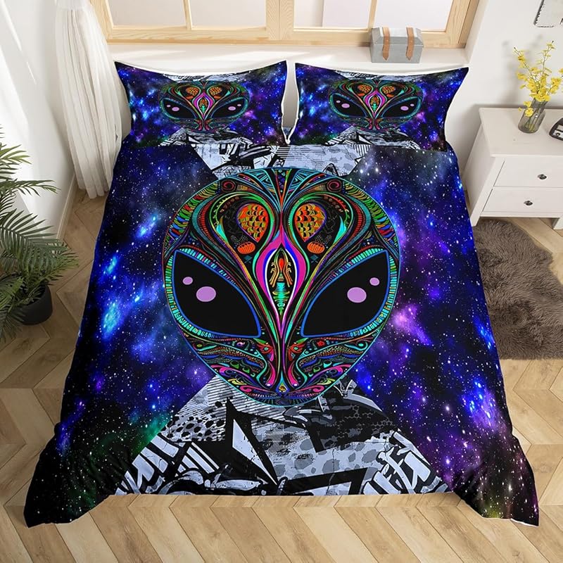 Galaxy Dragon Duvet Cover Kids Chic Outer Space Starry Sky Bedding Set ...
