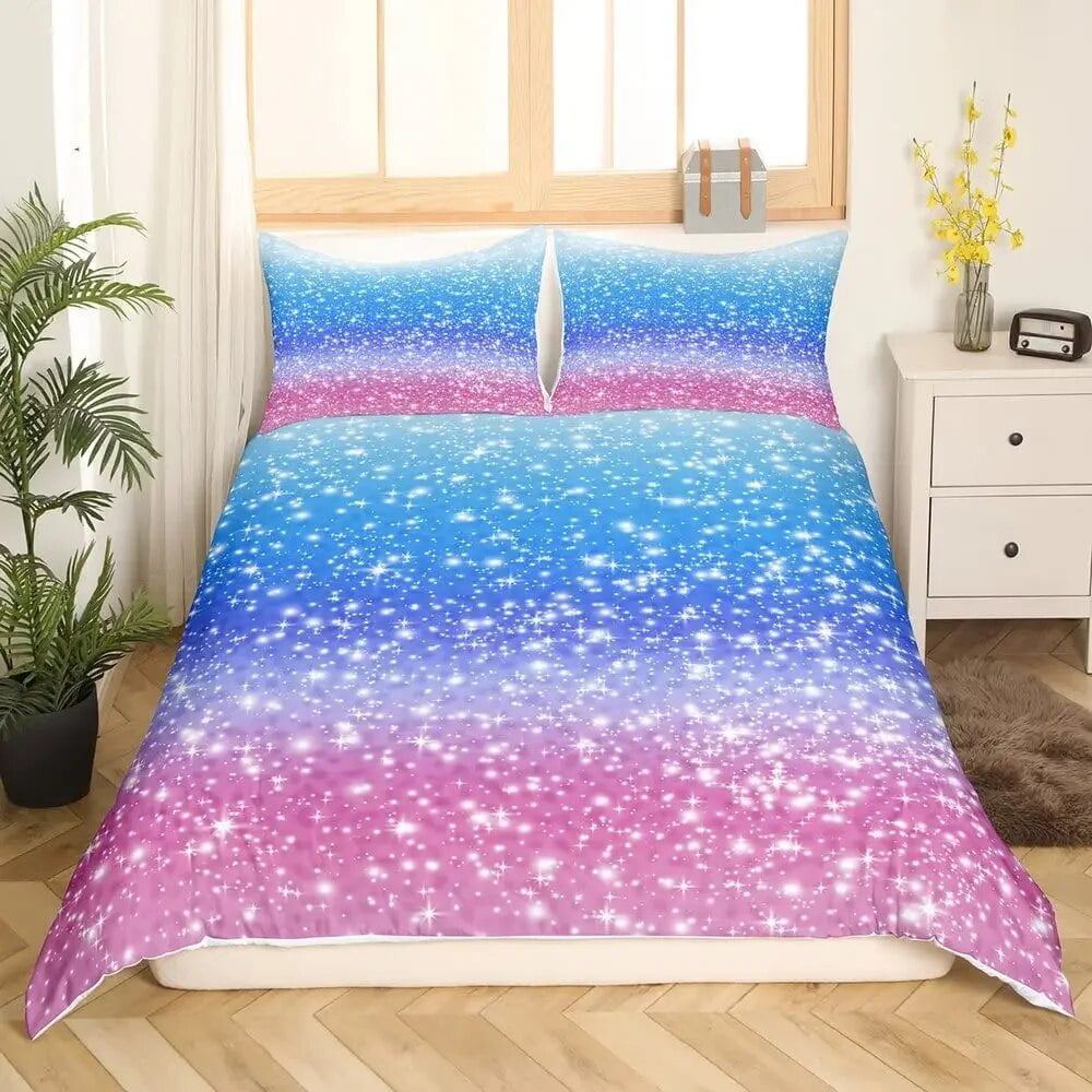 Galaxy Duvet Cover Quilt Cover Set Colorful Stars Space Psychedelic