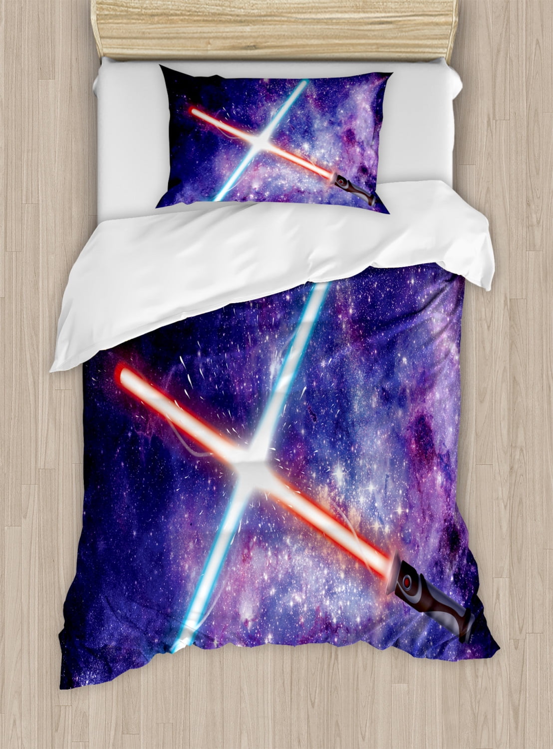 Galaxy Duvet Cover Set Twin Size, Illustration in Starry Sky Fantastic ...
