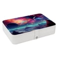 thumbnail image 1 of Galaxy Earring Organizer Holder Jewelry Stand, PU Leather with Removable Compartment, Portable, 1 of 6