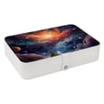 thumbnail image 1 of Galaxy Elegant PU Leather Earring Organizer Storage Box Decorative Box with Removable Compartment - Portable, 1 of 6