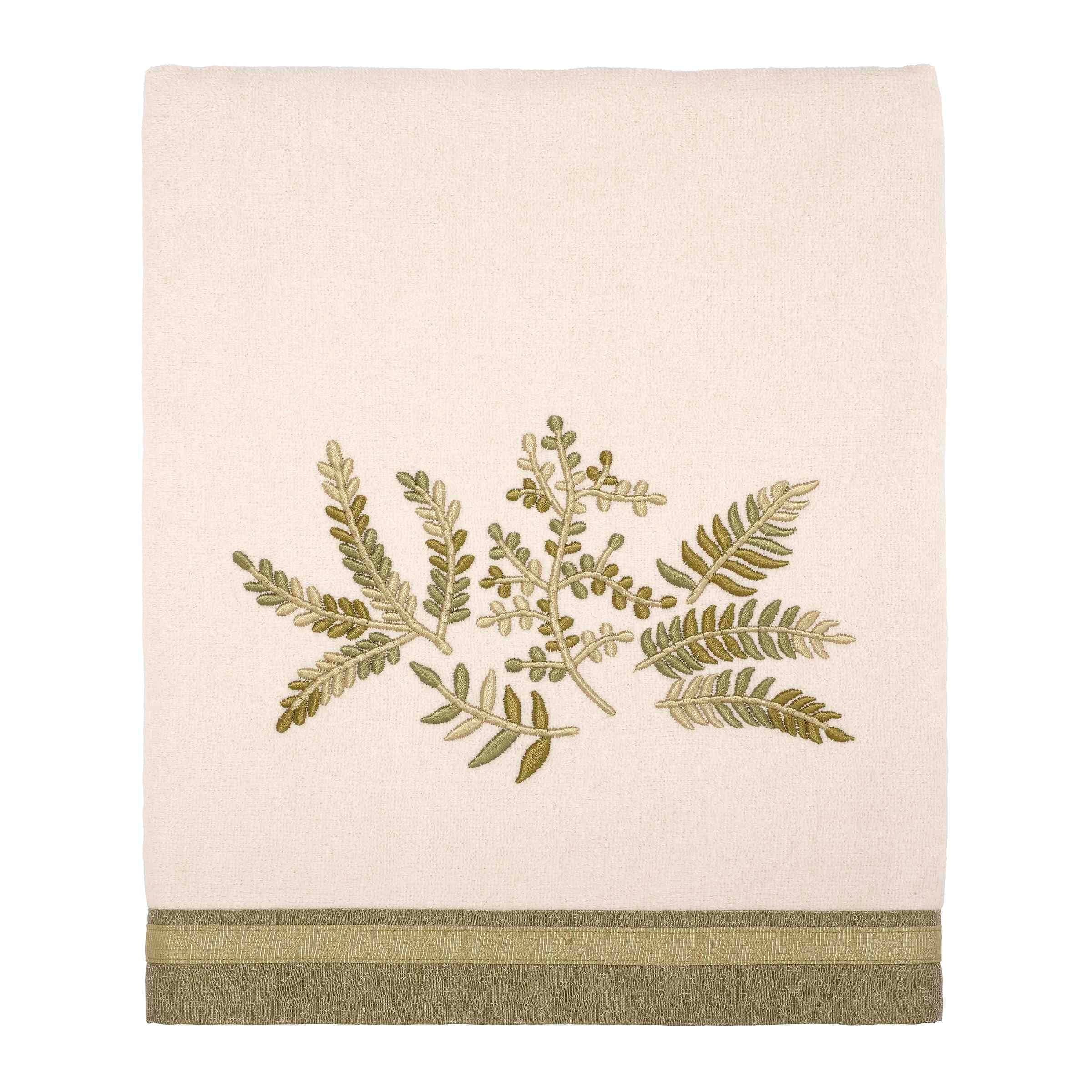 Galaxy Embroidered Fingertip Towel - White
