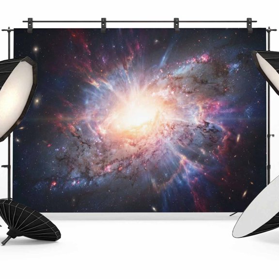 Galaxy Explosion Photography Backdrop 12x8FT, Abstract Art Solar System Universe Modern Photo Backdrops, Background for Photography Studio Photo Studio Background, Back Drop for Photoshoot