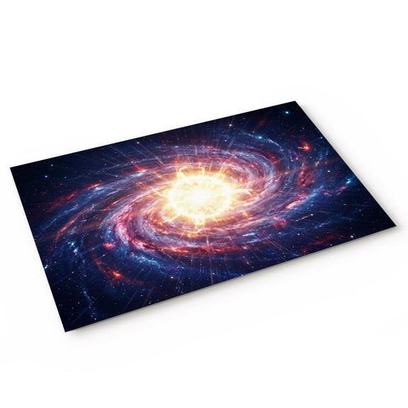Galaxy Explosion Planet Door Mat Moon Outer Space Cool Modern Non Slip Absorbent Entrance Mat Washable Low Profile Indoor Doormat for Front Door Entryway Entry 16"x24"