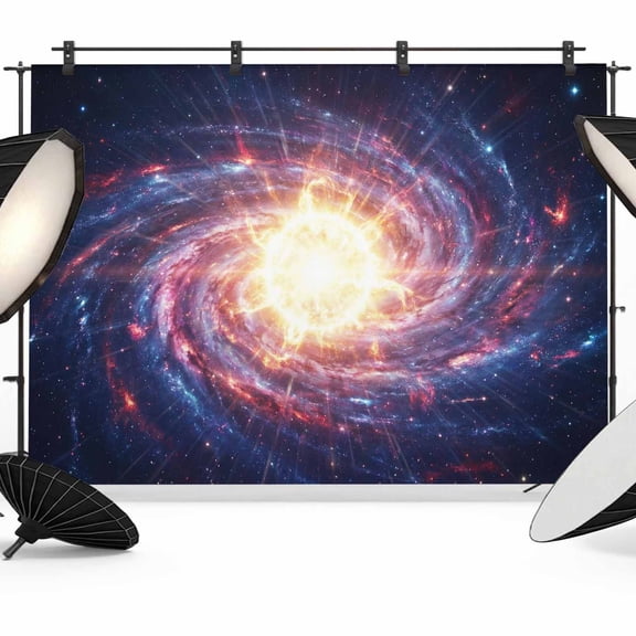 Galaxy Explosion Planet Photography Backdrop 7x5FT, Moon Outer Space Cool Modern Photo Backdrops, Background for Photography Studio Photo Studio Background, Back Drop for Photoshoot