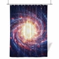thumbnail image 1 of Galaxy Explosion Planet Shower Curtain, Moon Outer Space Cool Modern Waterproof Shower Curtain Set with 12 Hooks Lightweight Bath Curtains Fabric Bathroom Decor 48x72 Inches, 1 of 9