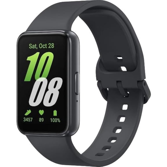 Galaxy FIT 3 [2024] 1.6" AMOLED Display | 14 Days Battery Life | 100+ Watchfaces | 100+ Exercise Modes | International Model - (Black)