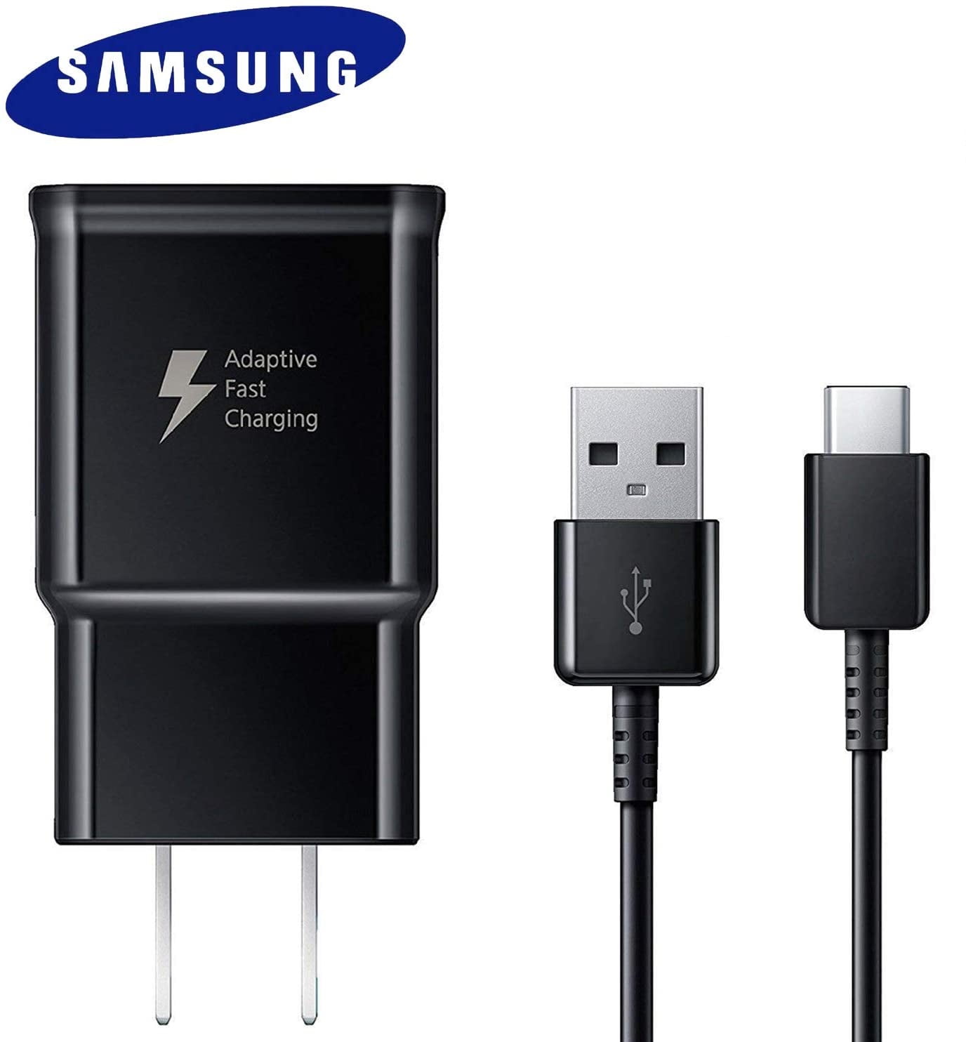 Galaxy Adaptive Fast Charger USB Wall Plug with Type-C Cable for