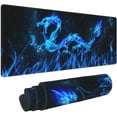 thumbnail image 1 of Galaxy Fire Blue Dragon Mouse Pad XL Extended Desk Mat, Non Slip Rubber Base Stitched Edge Gaming Pc Desktop Large Mice Pad,31.5 X 11.8 Inch, 1 of 6
