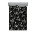 thumbnail image 1 of Galaxy Fitted Sheet & Pillow Sham Set, Astro Art Inspired Roses and Outer Space Themed Abstract Universe, Decorative Printed 3 Piece Bedding Decor, King, Dark Sepia and Charcoal Grey, by Ambesonne, 1 of 2