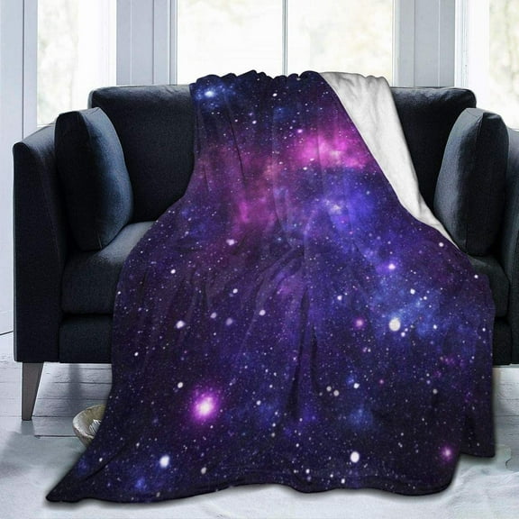Galaxy Flannel Fleece Bed Blanket Throw Blanket Lightweight Cozy Plush Blanket for Bedroom Living Rooms Sofa Couch 50"x40"