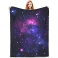 thumbnail image 1 of Galaxy Flannel Fleece Bed Blanket Throw Blanket Lightweight Cozy Plush Blanket for Bedroom Living Rooms Sofa Couch 60"x50", 1 of 6