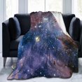 thumbnail image 1 of Galaxy Fleece Blanket Cozy Soft Throw Blanket for Couch Bed Flannel Comfy Warm Blankets for Winter Women Men Adults Decorative Lightweight Microfiber Blanket 50x60 Inches 60inchx50inch 0, 1 of 6