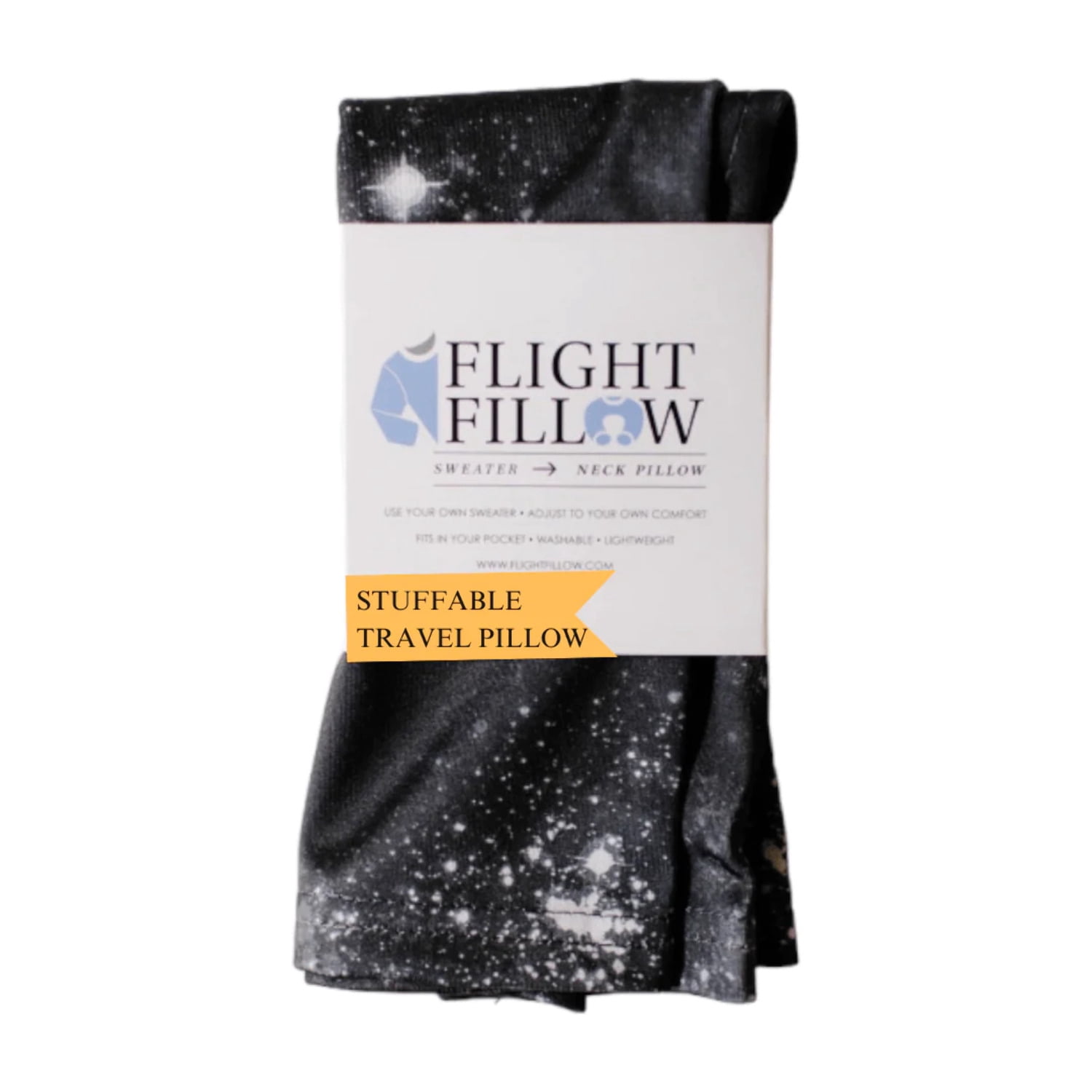 Galaxy Flight Fillow Stuffable Travel Neck Pillow, Travel Lumbar