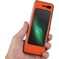 thumbnail image 1 of Galaxy Fold Case,Protective Cover Litche Partten Premium Genuine Leather Case for Samsung Galaxy Fold,Orange, 1 of 15