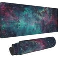 thumbnail image 1 of Galaxy Gaming Mouse Pad, Universe Space Waterproof and Non-Slip Mousepad, Extended XL 31.5 x 11.8inches Desk Mat, 3mm Thick Rubber Base Desk Pad for Office Home, 1 of 7