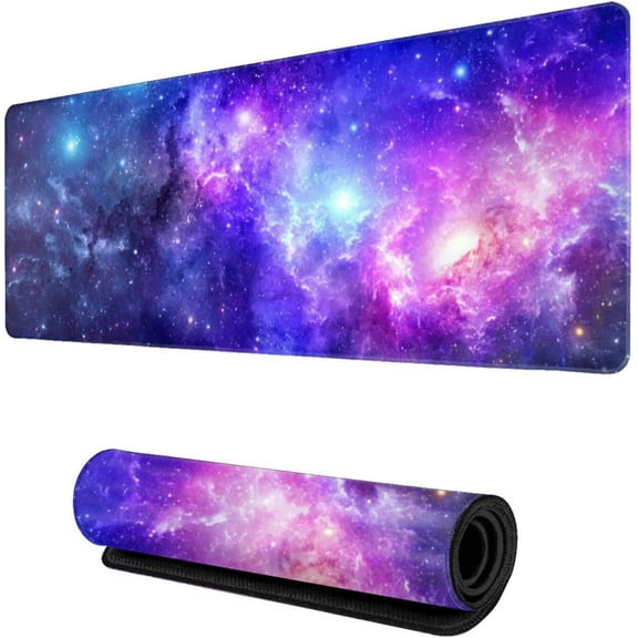 Galaxy Gaming Mouse Pad XL, Extended Large Full Desk Mousepad 31.5 X 11.8 Inch, Waterproof Big Mouse Pad with Stitched Edge, Non-S Extended X-Large