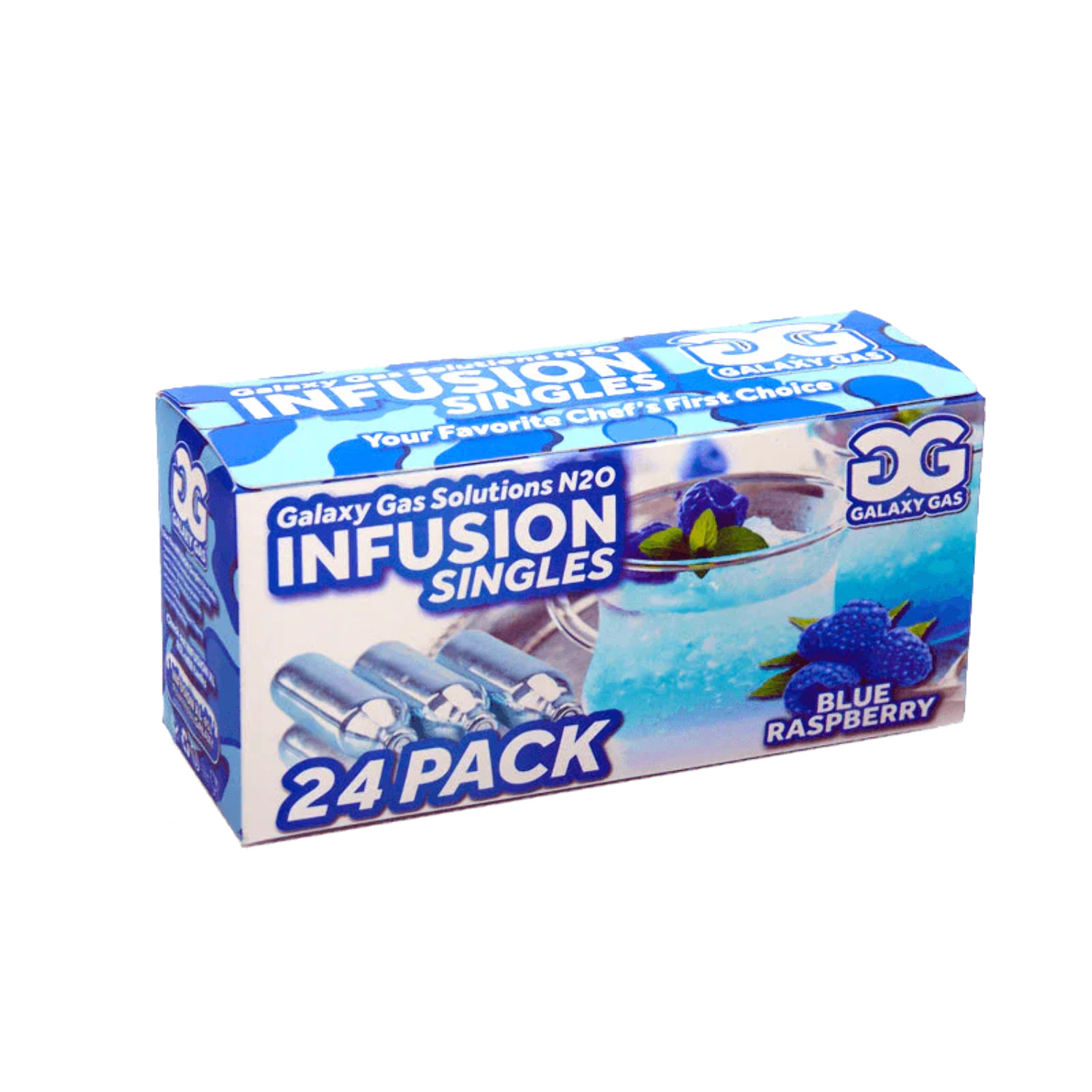 Galaxy Gas Blue Raspberry Flavor Whipped Cream Chargers, Nitrous Oxide 8 Gram Whip Cream Charger