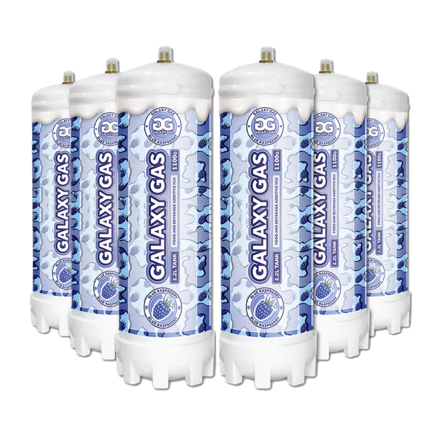 Galaxy Gas Blue Raspberry Flavor Whipped Cream Dispenser Cartridge Tank
