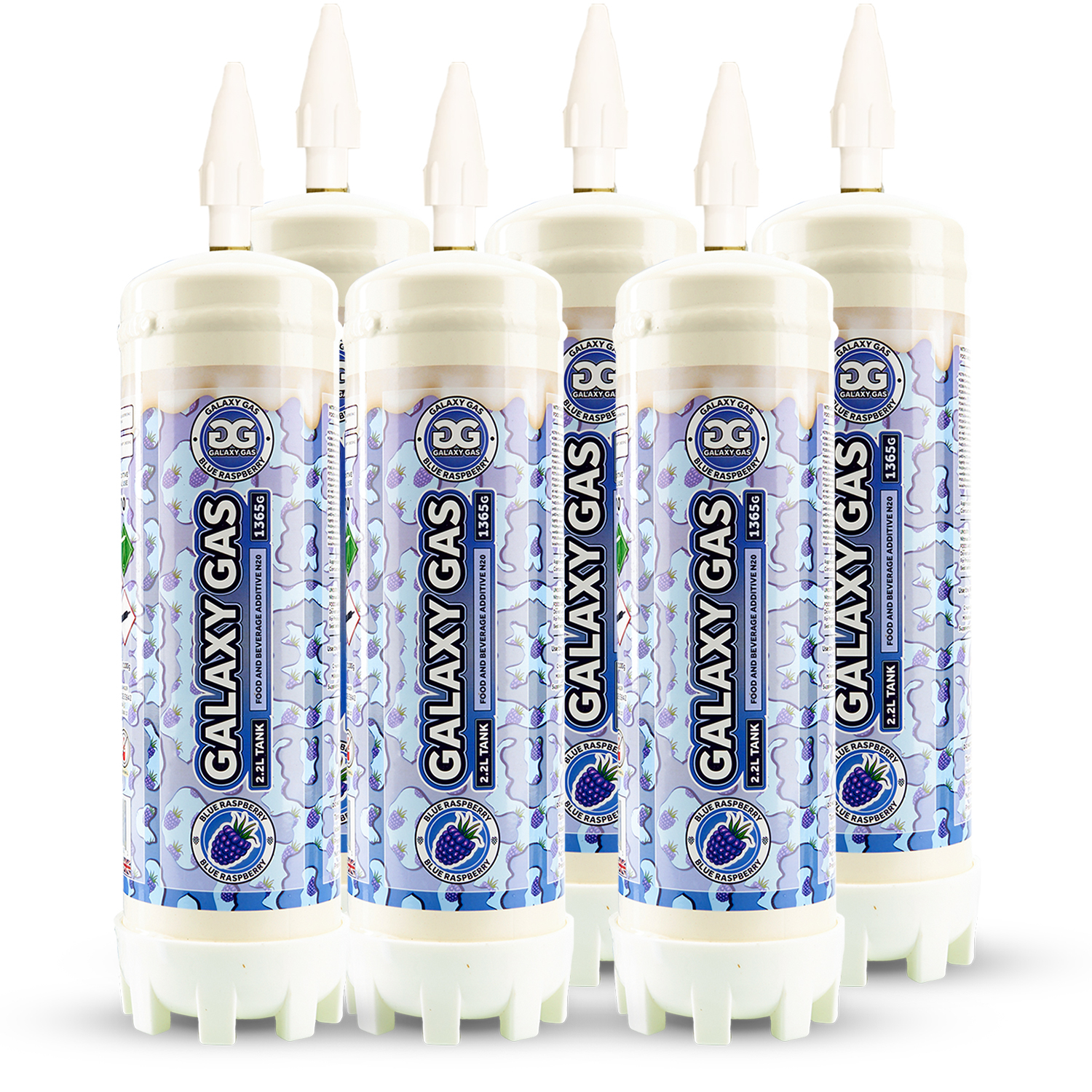 Galaxy Gas Blue Raspberry Flavor Whipped Cream Dispenser Cartridge Tank