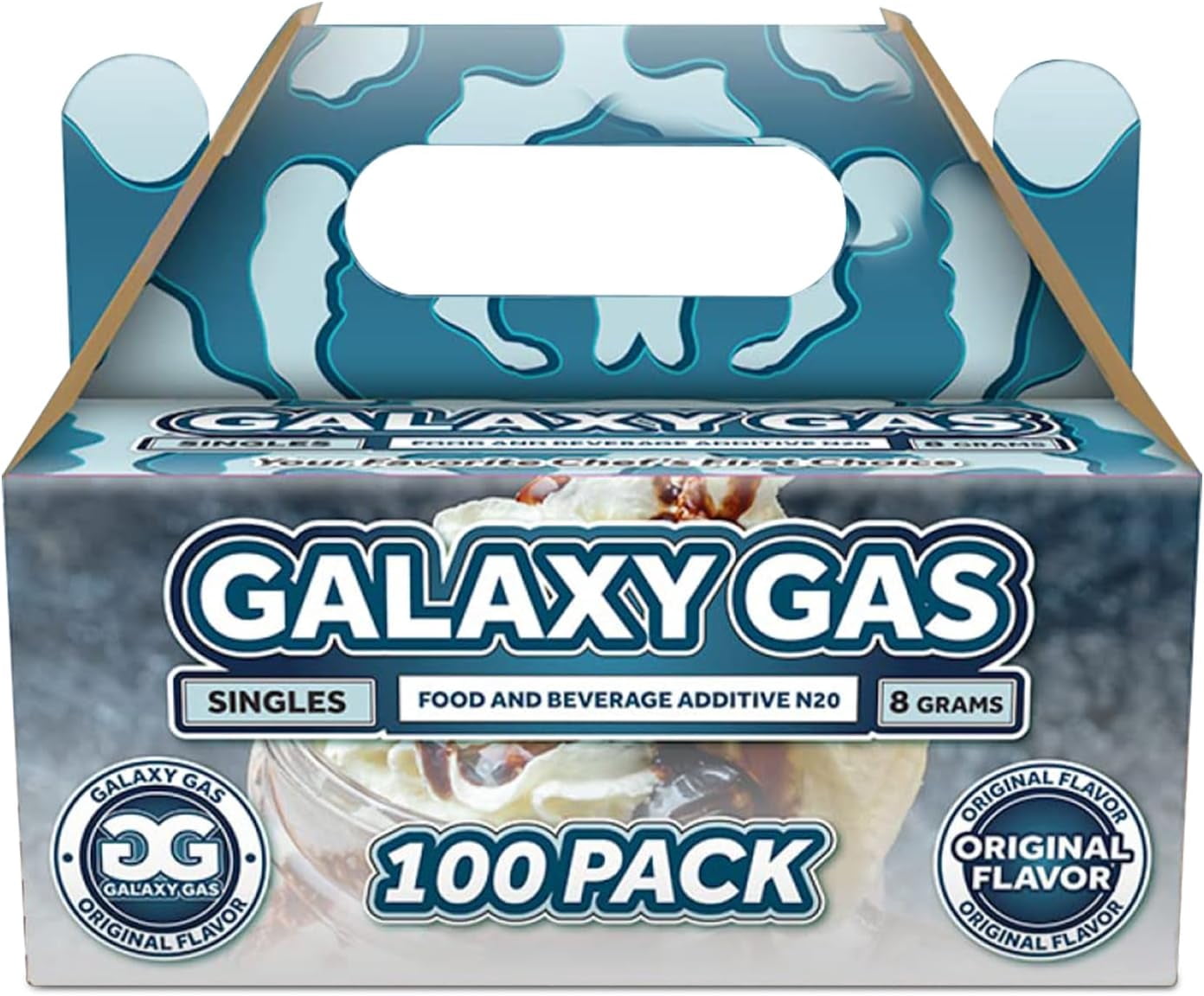 Galaxy Gas Original Flavor Whipped Cream Chargers, Nitrous Oxide 8 Gram
