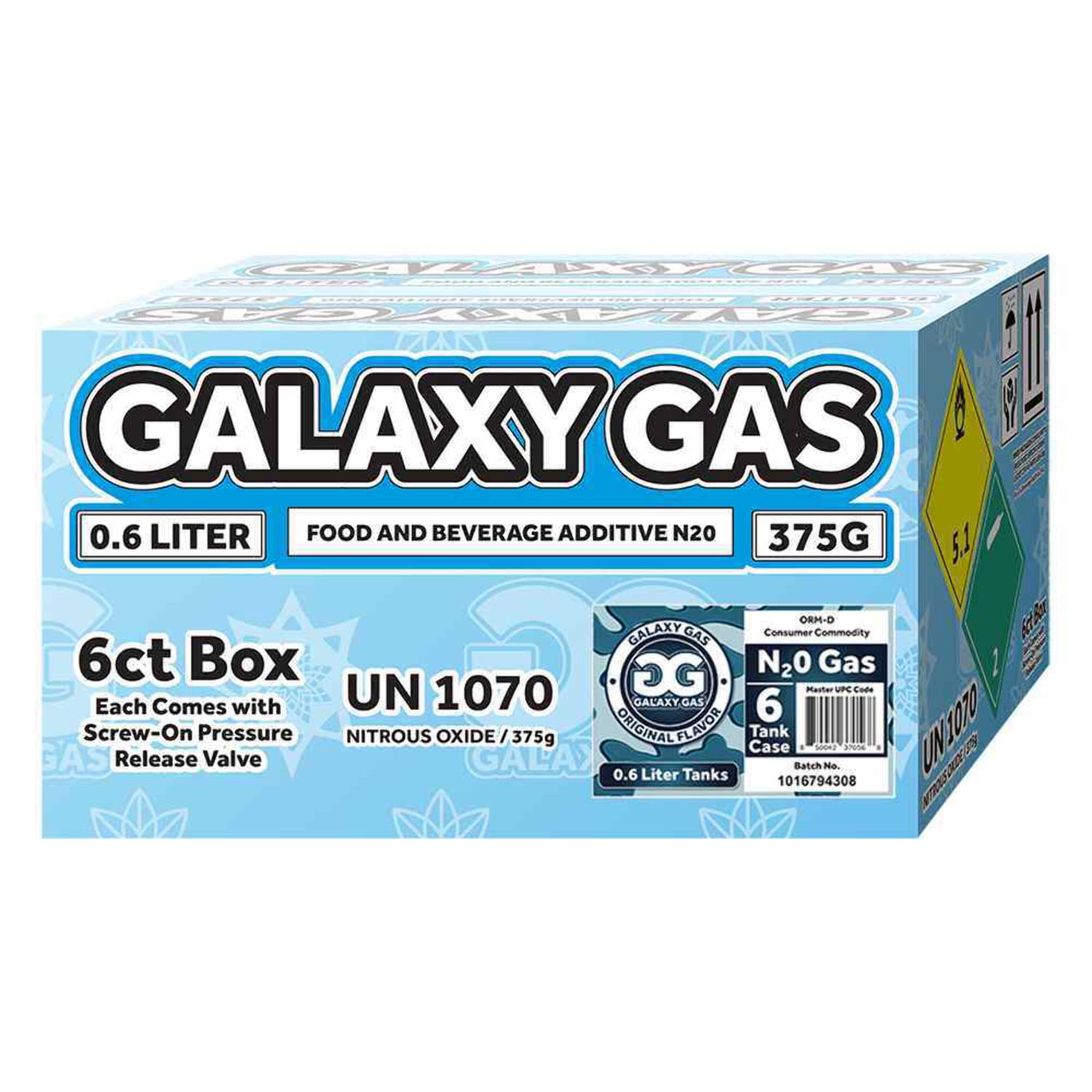 Galaxy Gas Trippy Whip XL Tank 1L - 615G - 6 Counts Per Pack