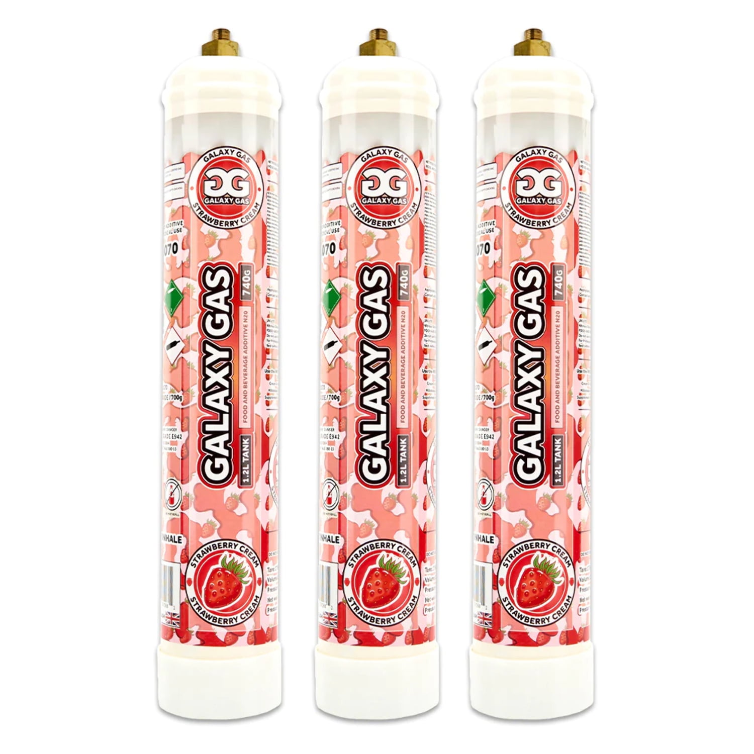 Galaxy Gas Strawberry flavor, Whipped Cream Dispenser Cartridge Tank