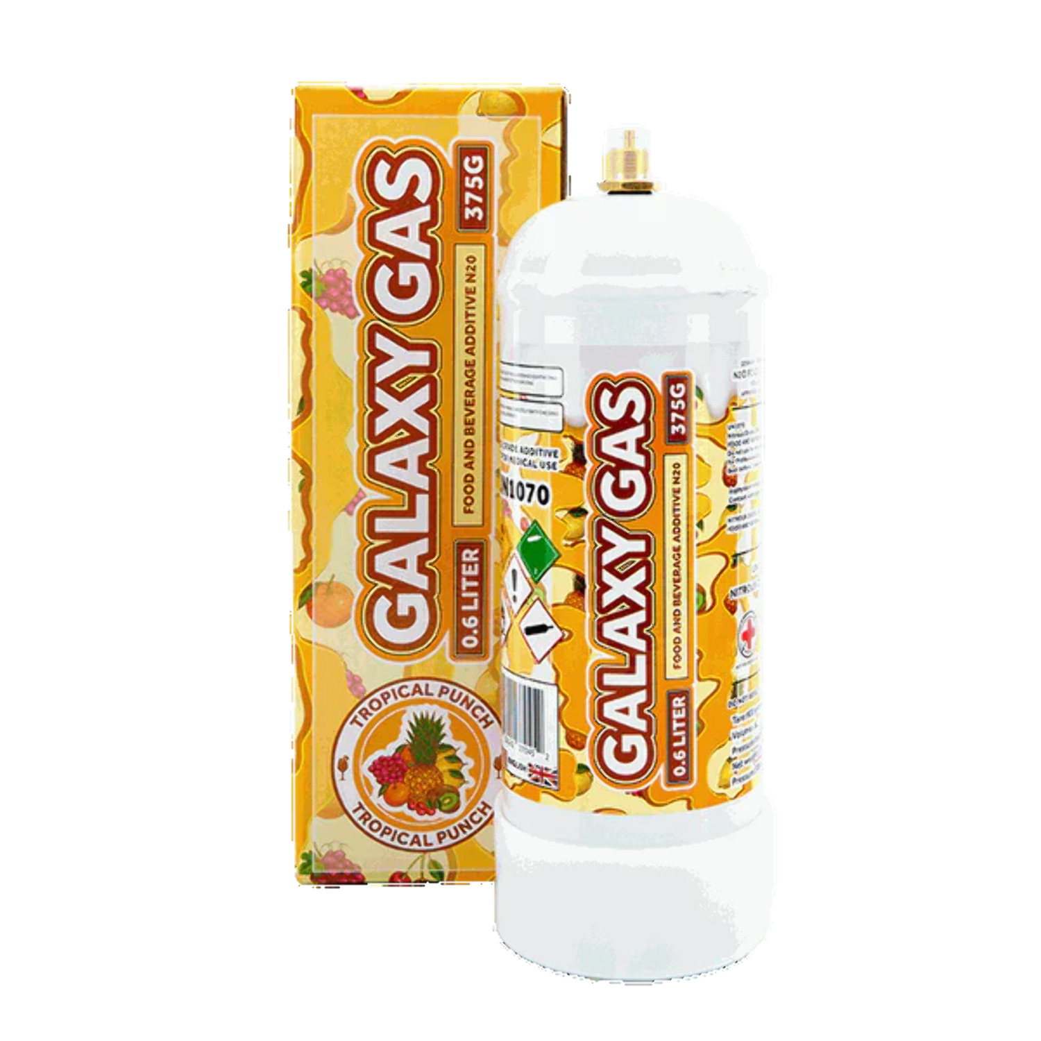 Galaxy Gas Tropical Punch Flavor Whipped Cream Dispenser Cartridge Tank