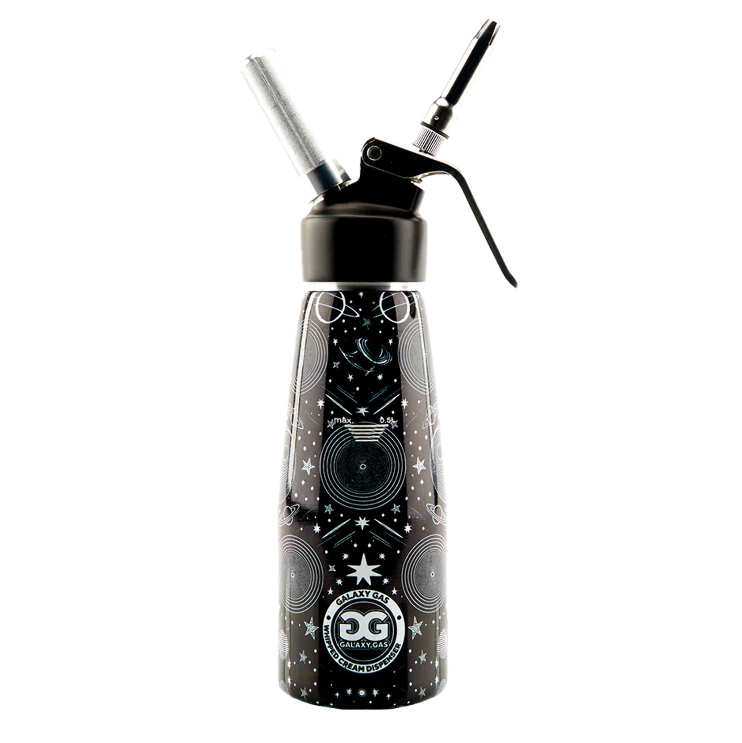 Galaxy Gas Whipped Cream Dispenser 1 Pint Aluminum Black