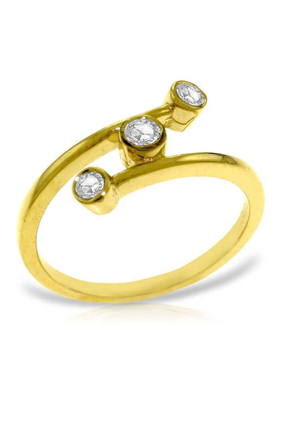 0.30ct Genuine Diamond Ring in 14k Solid Gold - Size 5.5