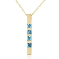 thumbnail image 1 of Galaxy Gold 14K Yellow Gold 0.35 Carat Blue Topaz Pendant Necklace - December Birthstone - Communication & Serenity - 16" to 24" - Fine Jewelry for Women, 1 of 3