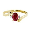 thumbnail image 1 of Galaxy Gold 0.46 ct 18k Solid Gold Ring Diamonds Oval Ruby 3029 (9.5), 1 of 7