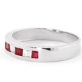 thumbnail image 1 of Galaxy Gold 0.63 ct 14k Solid White Gold Ring Ruby White Topaz (8.0), 1 of 3