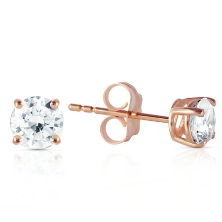 Galaxy Gold 0.80 CT Diamond Stud Earrings 14k Rose Gold (H-I, SI-2)