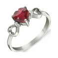 thumbnail image 1 of Galaxy Gold 1.01 ct 14k Solid White, Rose Yellow Gold The Heart of Hearts Ruby & Diamond Ring 4341 (White-Gold, 10), 1 of 4
