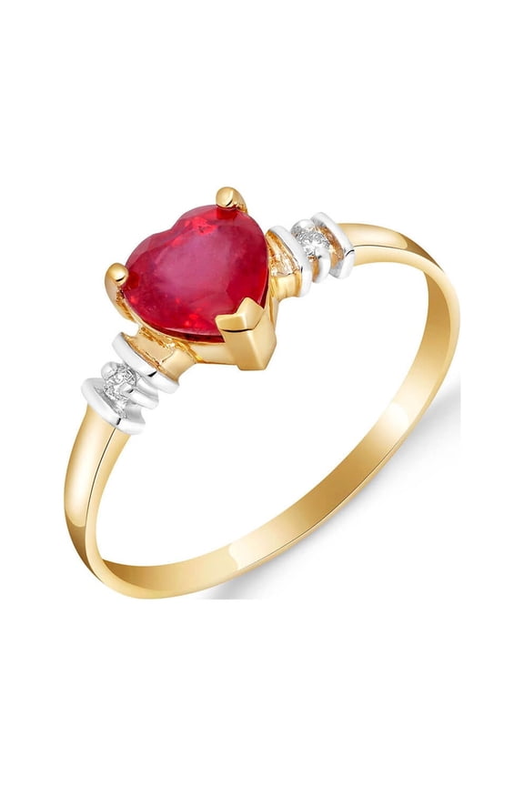 1.03 ct 18K Solid Yellow Gold RingRuby Diamond 4345 (8)