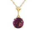 thumbnail image 1 of Galaxy Gold GG 14K Yellow Gold 1.15 Carat Amethyst Pendant Necklace - February Birthstone - Peace & Wisdom - 16" to 24" - Fine Jewelry for Women, 1 of 3