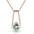 thumbnail image 1 of Galaxy Gold GG 14K Rose Gold 1.45 Carat Aquamarine Pendant Necklace - March Birthstone - Courage & Clarity - 16" to 24" - Fine Jewelry for Women, 1 of 2