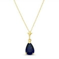 thumbnail image 1 of Galaxy Gold 14K Solid Gold 1.5 Carat Natural Sapphire Pendant Necklace for Women - Yellow Gold Fine Jewelry, 1 of 3