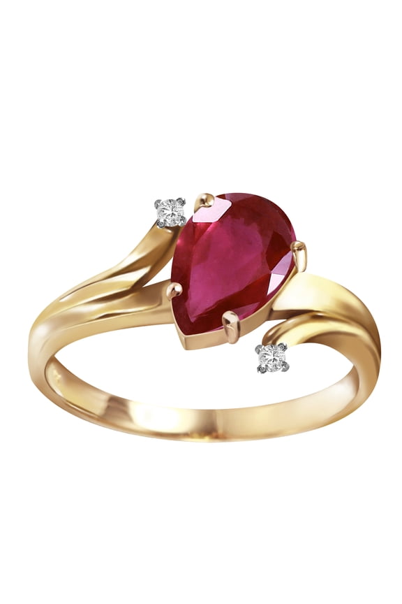 1.51 ct 18k Solid Gold Ring Diamonds Pear-d Ruby (10)