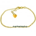 thumbnail image 1 of Galaxy Gold 1.55 Carat 14k Solid Gold Bracelet Natural Blue Topaz, 1 of 3