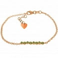 thumbnail image 1 of Galaxy Gold 1.55 Carat 14k Solid Rose Gold Bracelet Natural Peridot, 1 of 3