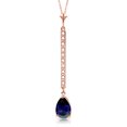 thumbnail image 1 of Galaxy Gold 14K Solid Gold 1.8 Carat Natural Diamond Necklace for Women - Rose Gold Fine Jewelry, 1 of 2