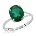thumbnail image 1 of Galaxy Gold 1.90 Carats 14K Solid White Gold Emerald Solitaire Ring with Genuine Vibrant Emerald - Green with Envy Anniversary Engagement Promise Valentines for Her Him Unisex Ring (8), 1 of 3