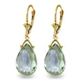 thumbnail image 1 of Galaxy Gold 14K Solid Gold 10.2 Carat Natural Green Amethyst Leverback Earrings for Women - Yellow Gold Fine Jewelry, 1 of 2