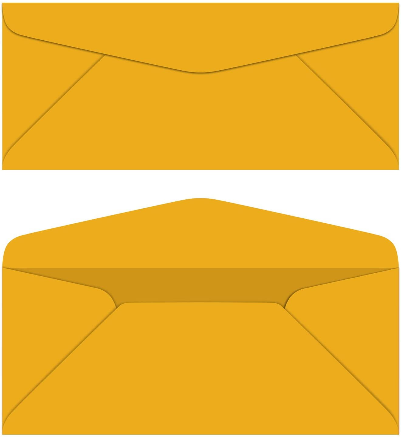 Gold #10 Business Color Mailing Envelopes | 4 1/8 X 9 ½ inches | 24lb Bond Bright Color Paper (90 GSM) | 50 Envelopes Per Pack