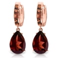 thumbnail image 1 of Galaxy Gold 14K Solid Gold 13.2 Carat Natural Garnet Huggie Earrings for Women - Rose Gold Fine Jewelry, 1 of 1